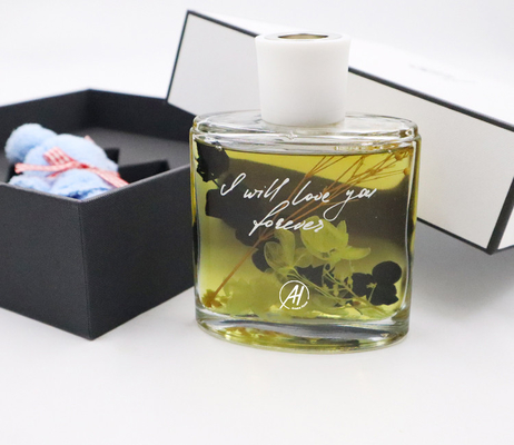 Quadrat-Flaschen-Luxusgeschenk Aroma-Reed Diffusers 180ml eingestellt mit weißem Kasten