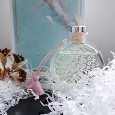 Luxusgeschenk Aroma-Reed Diffusers 130ml eingestellt mit rosa Knoten und steifem Kasten