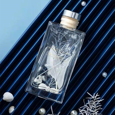 Quadrat-Parfüm-Luxusgeschenk Aroma-Reed Diffusers 150ml eingestellt mit Trockenblume