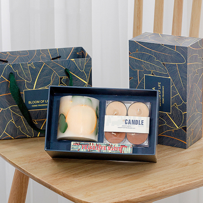 stellte dekorative Badezimmer 4pk Tealight-Diffusor-Kerze Hauptgeruch-Geschenk-Satz ein