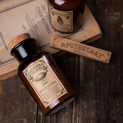 Retro- Flaschen-Cork Scented Aroma Therapy Candles-grüne Minze und Eukalyptus-Kerze