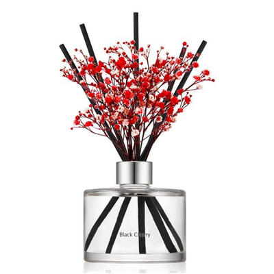 Kundenspezifischer natürlicher Reed Diffuser Room Perfume 200ml mit gefälschter Blumen-Dekoration