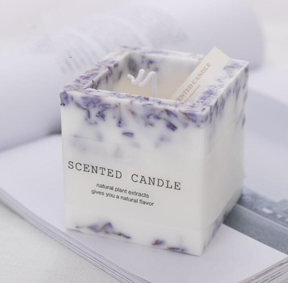 Aroma-Naturmenschen des Lavendel-ätherischen Öls rochen Säulen-Kerzen runden und Quadrat