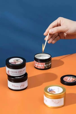 Aroma roch Woodwick Tin Can Candle Gold Black für Reise