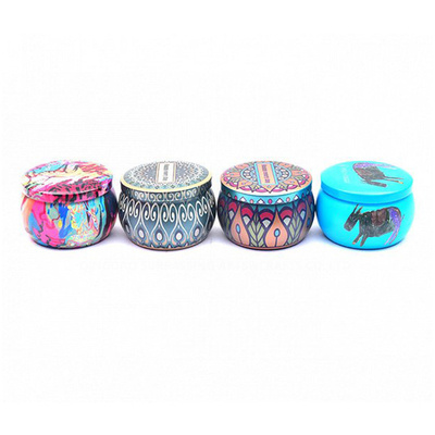 Einzigartige kleine Aluminium-Tin Can Candle With Stone-Dekoration 120g