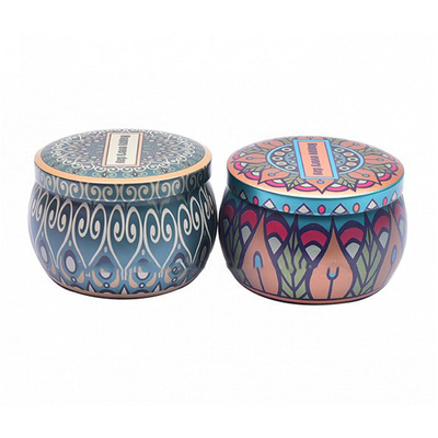 Einzigartige kleine Aluminium-Tin Can Candle With Stone-Dekoration 120g