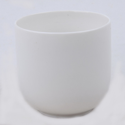 roch einfaches Weiß 7oz natürlichen keramischen Sojabohnenöl-Kerzen-Topf für das Schlafen