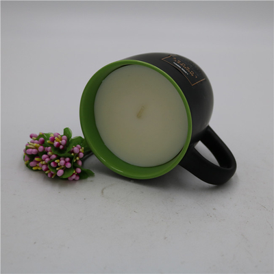 Duftende Matte Black Ceramic Citronella Candle-Tee-Schalen-Kerze