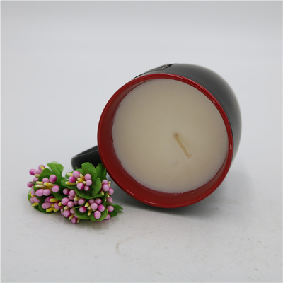 Duftende Matte Black Ceramic Citronella Candle-Tee-Schalen-Kerze